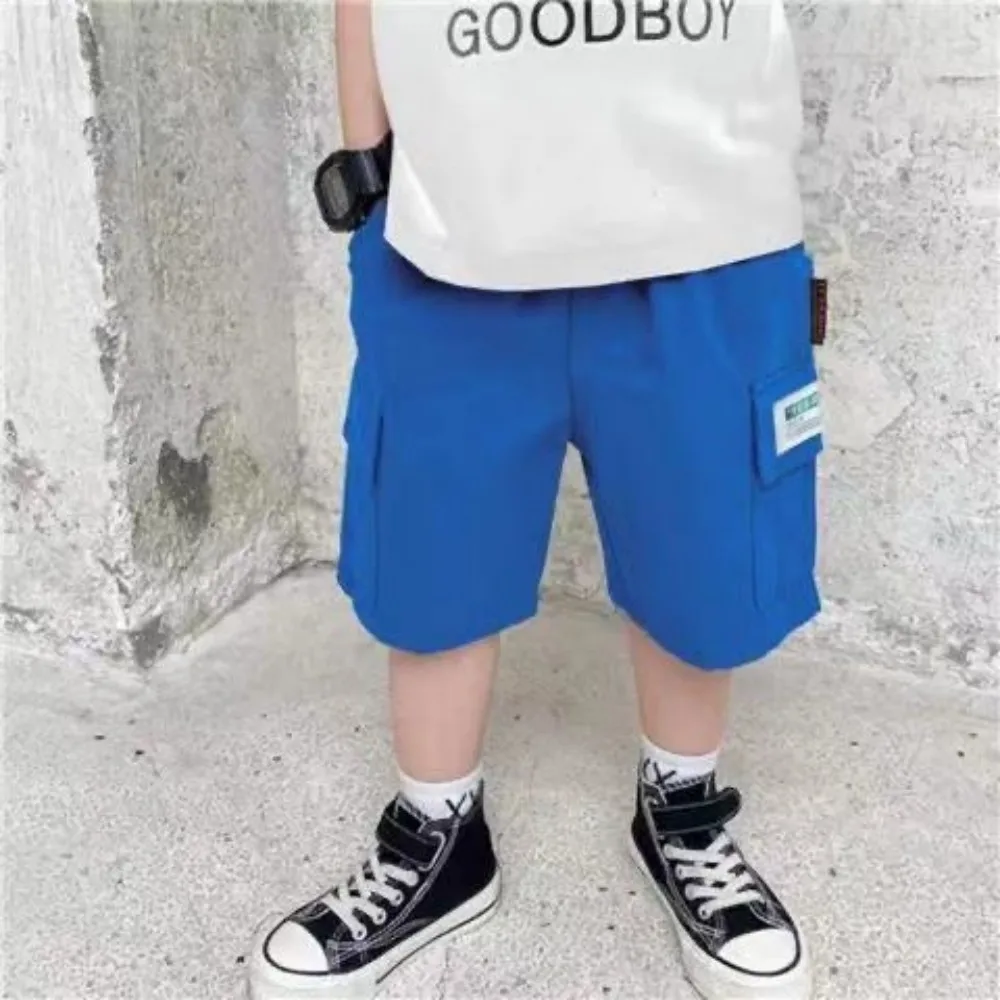 Boys Shorts Summer Kids Loose Trousers Teen Boys Casual Thin Multi-Pocket Cargo Short Pants Children's Cotton Pants boys shorts