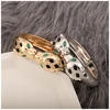 Fashion Gold Plating Leopard Bracelet Animal Bangle for Women Enamel Black Color Statement Cuff Bangle Costume Bracelet Jewelry 5