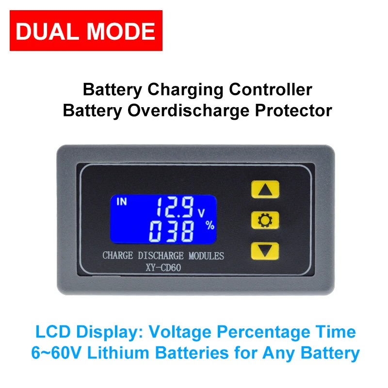 1/3 Stück Batterie-Batterie-Ladesteuermodul Vollständig abgeschaltet DC-Spannungsschutz Unterspannungs- und Abschlussschutz CD60