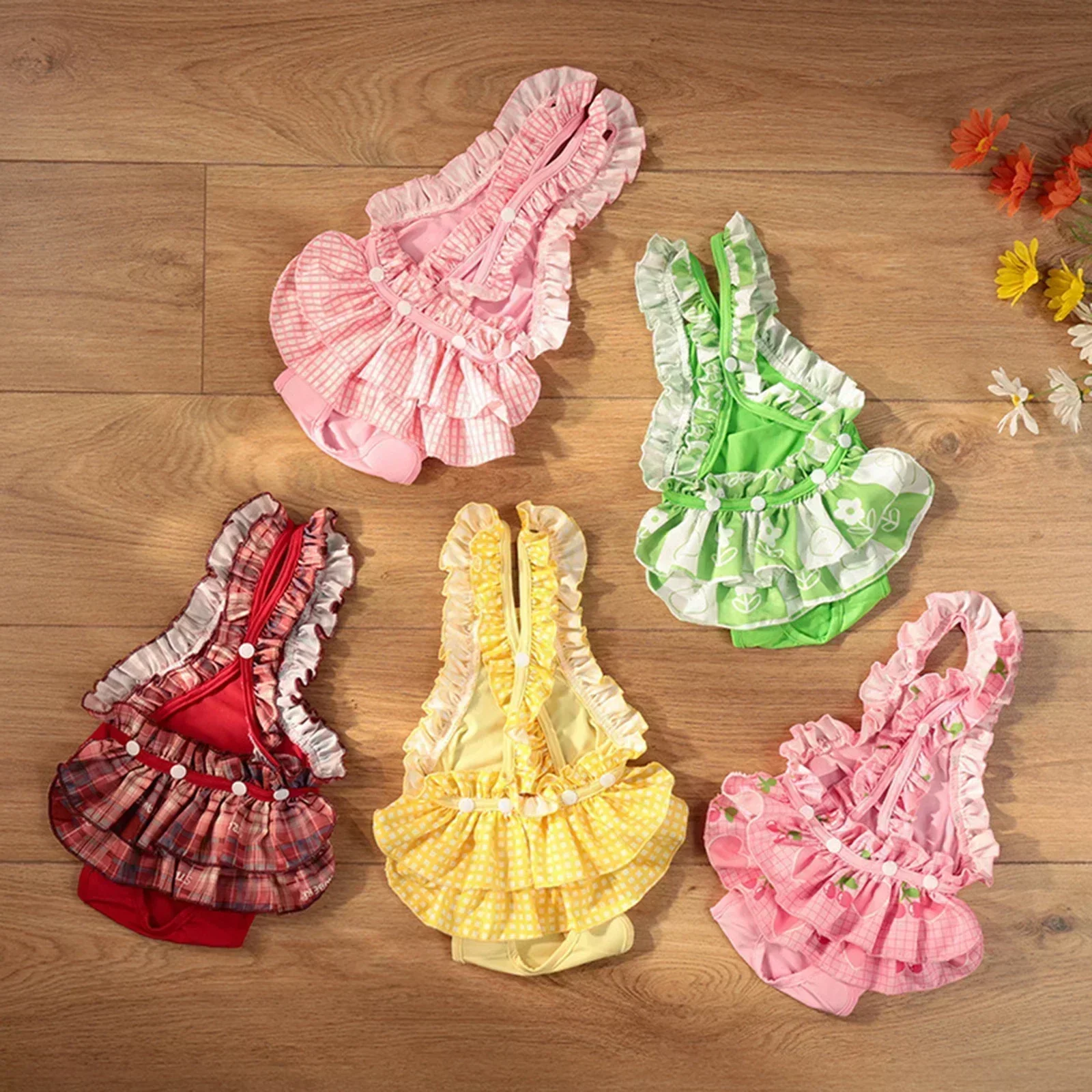 Washable Dog Diapers Reusable Female Dog Diaper Physiological Pants Small Medium Large Dogs Diapers Panties with Suspenders
