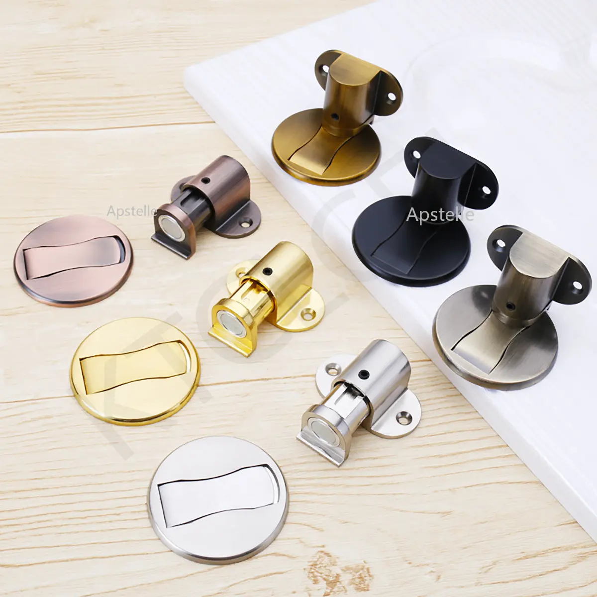 

Toilet Glass Door Catch Hidden Doorstop Mechanical Door Adjustable Stopper Quiet Door Stops Door Holder Furniture Hardware