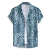 Retro Hawaiian Flower Shirt For Men Summer 3d Print Plants Leaves Short Sleeves Button Down Shirts Beach Tops Blouse Clothes 5