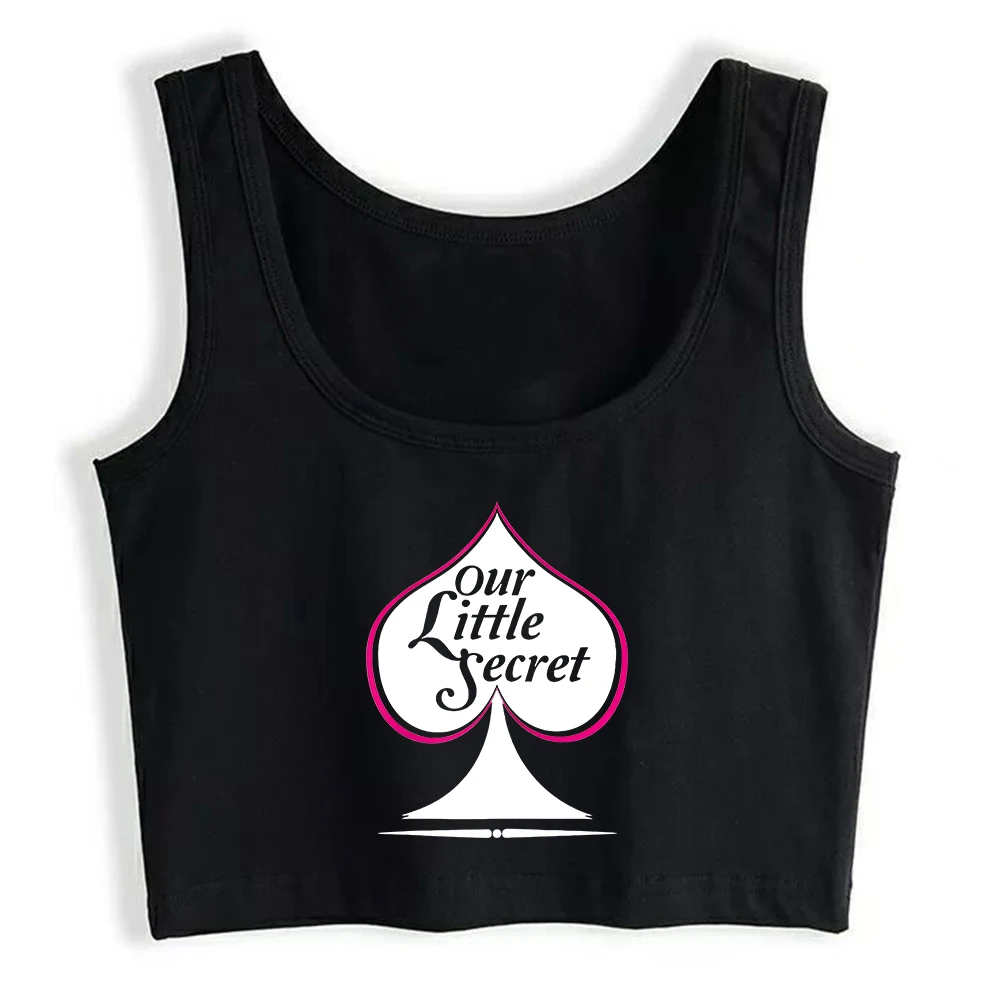 

Кроп-топ из хлопка с надписью «Queen of Spades Our Little Secret»