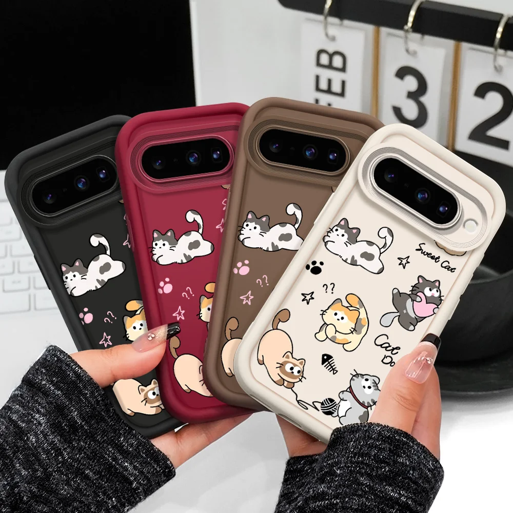 Playful Cat Staircase Soft Phone Case Cover