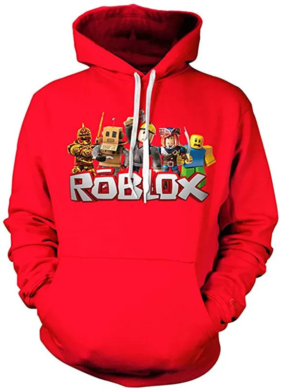 ROBLOX Print Hoodie infantil, camisola com zíper, casaco dos