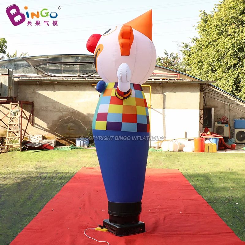 EXQUISITE 2.7mH(9ft)  Inflatable Funny Clown Waving Hand Air Dancer Model Toys For Advertising/Decoration 4