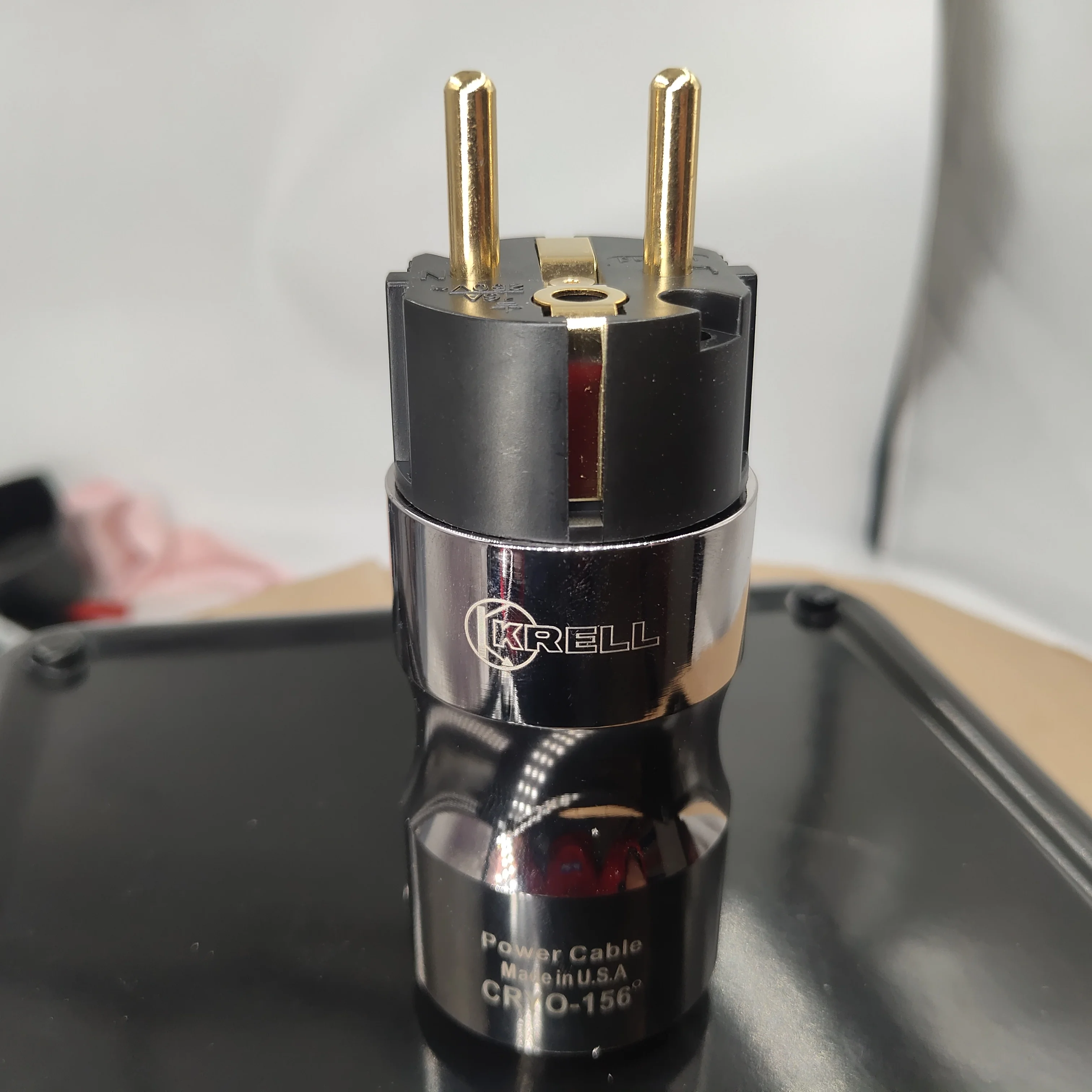 Krell Processo de Congelamento Banhado a Ouro ue Eua Schuko Plugue de Alimentação Conector Cabo de Alimentação Conector Adaptador de Alta Qualidade - Image 2