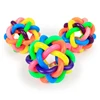 Colorful bell woven ball Rainbow toy ball Burst dog bite resistant toy rubber pet supplies 2
