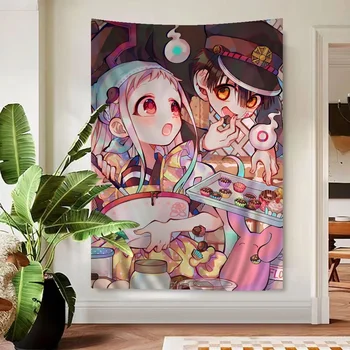 Anime Toilet Bound HanCabo Kun Tapisserie, Hiphelicopter Flower Wall Carpets, Dortoir Decor, Home Decor 1
