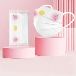 10 - Pack Stylish Women's Disposable Face Masks - Individually Wrapped, Breathable, Soft Earloop, Anti - Dust Protection (B)