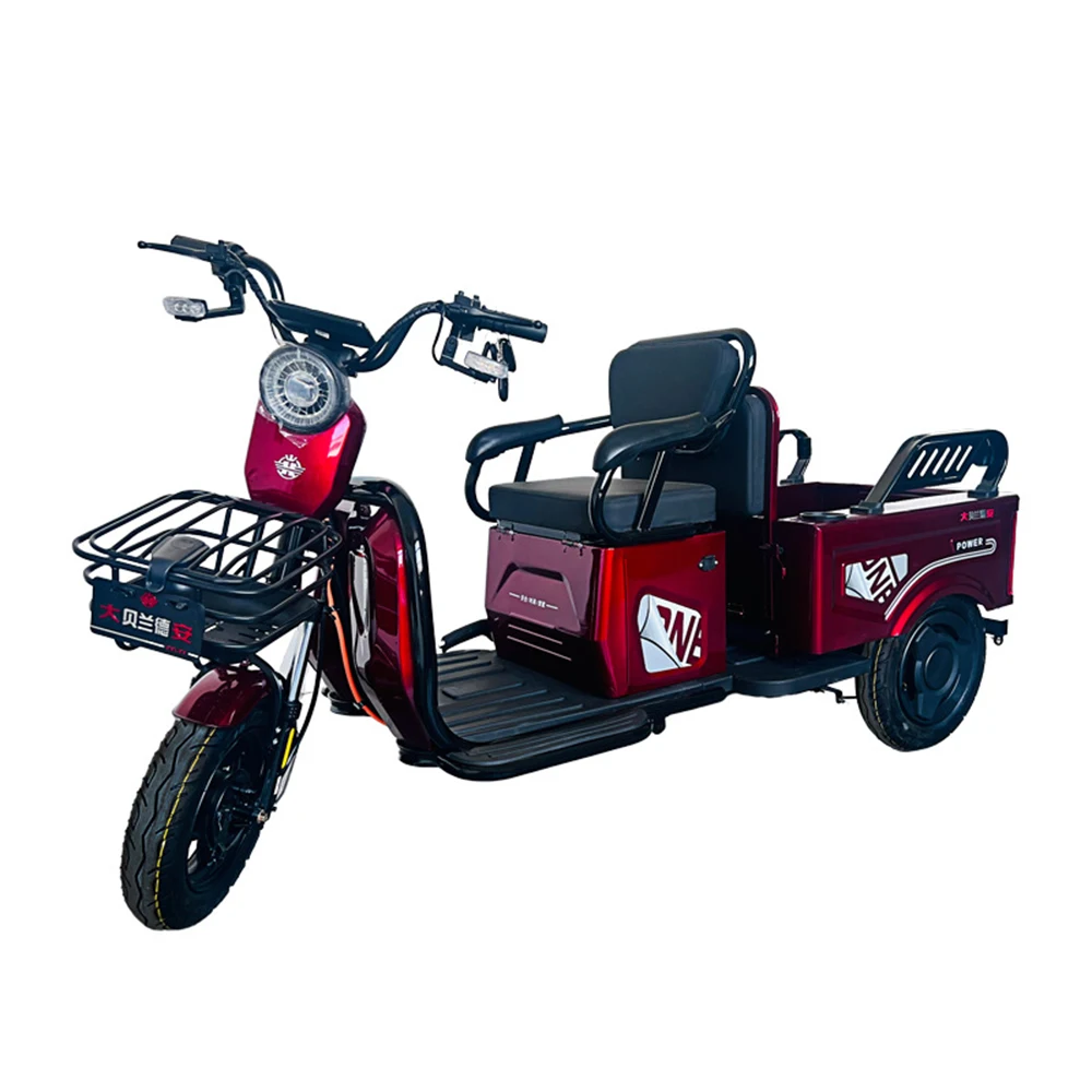 

600w Electric Tricycle Super Mute Electromobile Dual Shock Absorption Continuous Range Battery Vehicle