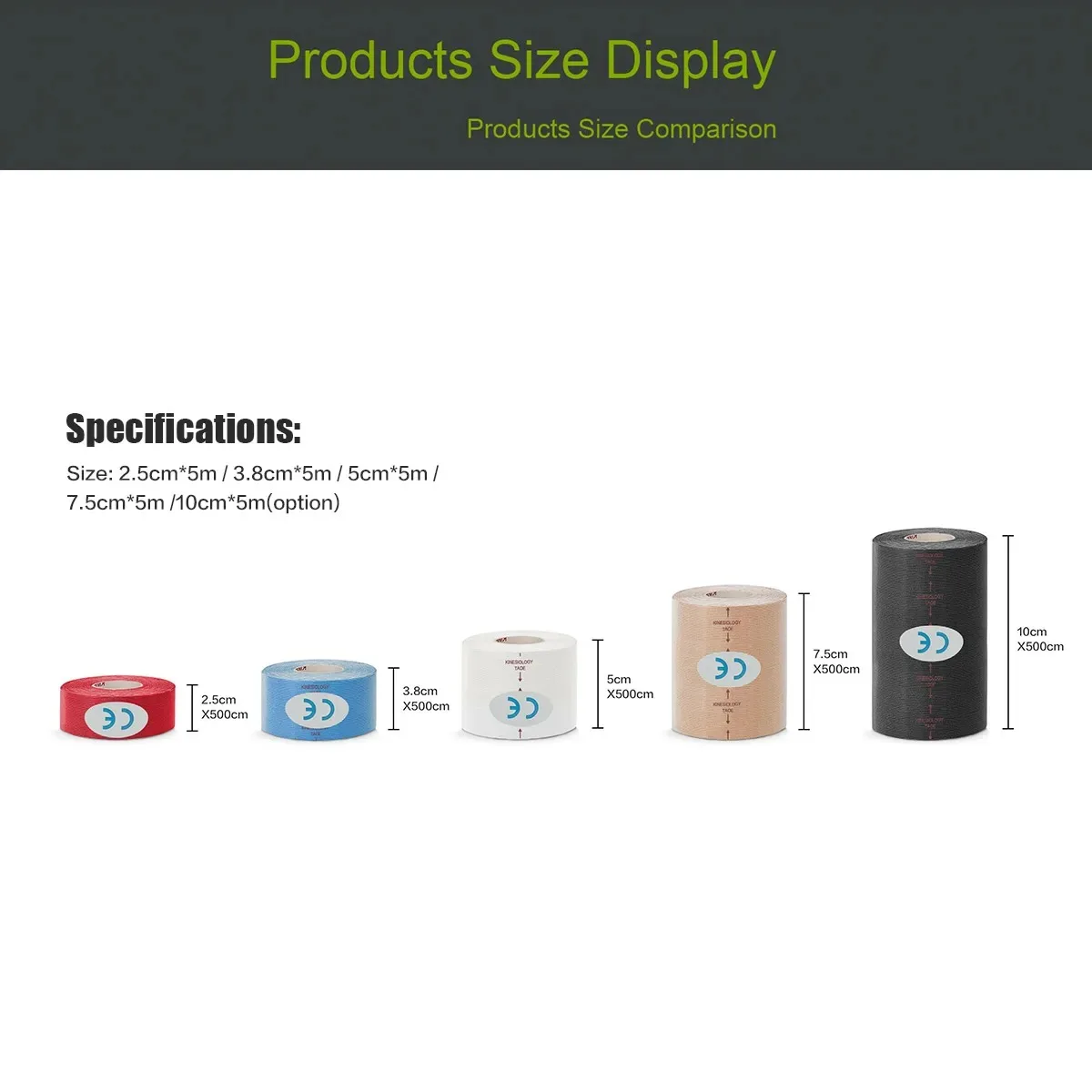 1pc Sports Waterproof Kinesiology Tape Stickers Athletic Bandage Muscle Recovery Protector Strapping Pain Relief Tennis Gym