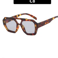 Lunettes de soleil irrégulières à double faisceau transfrontalier européennes et américaines 2023 Nouvelles lunettes de soleil rétro personnalisées populaires sur l'intérieur 4