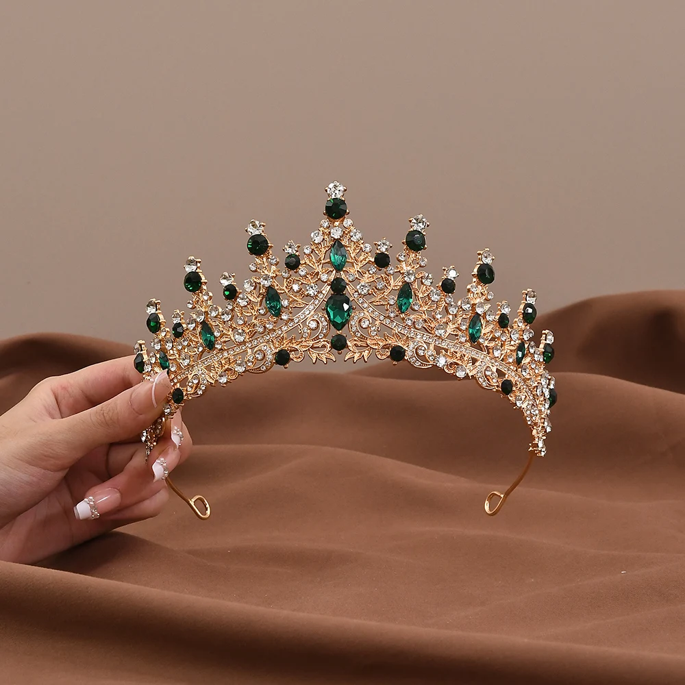 Diadema Regale Con Cristalli Per Donna, Corona Per Sposa E Principessa, Copricapo Per Feste Di Compleanno E Matrimoni, Argento