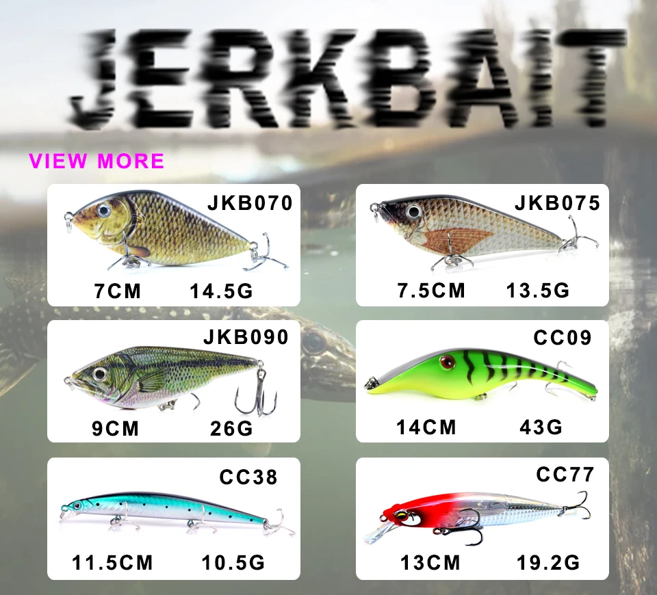 AYWFISH 10CM / 12CM / 15CM Lipless Crankbait Sinking VIB Angelköder Harter künstlicher Ruckköder Hechtangeln Wobbler Jerkbait – Detail 22