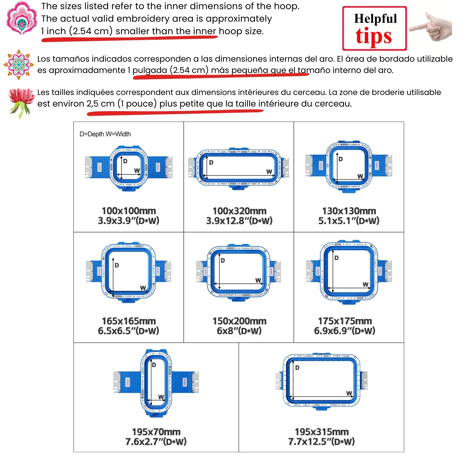 브라더 PRO W PR1060W 10 바늘 세미 프로페셔널 자수 기계용 마그네틱 마이티 프레임 자수 후프