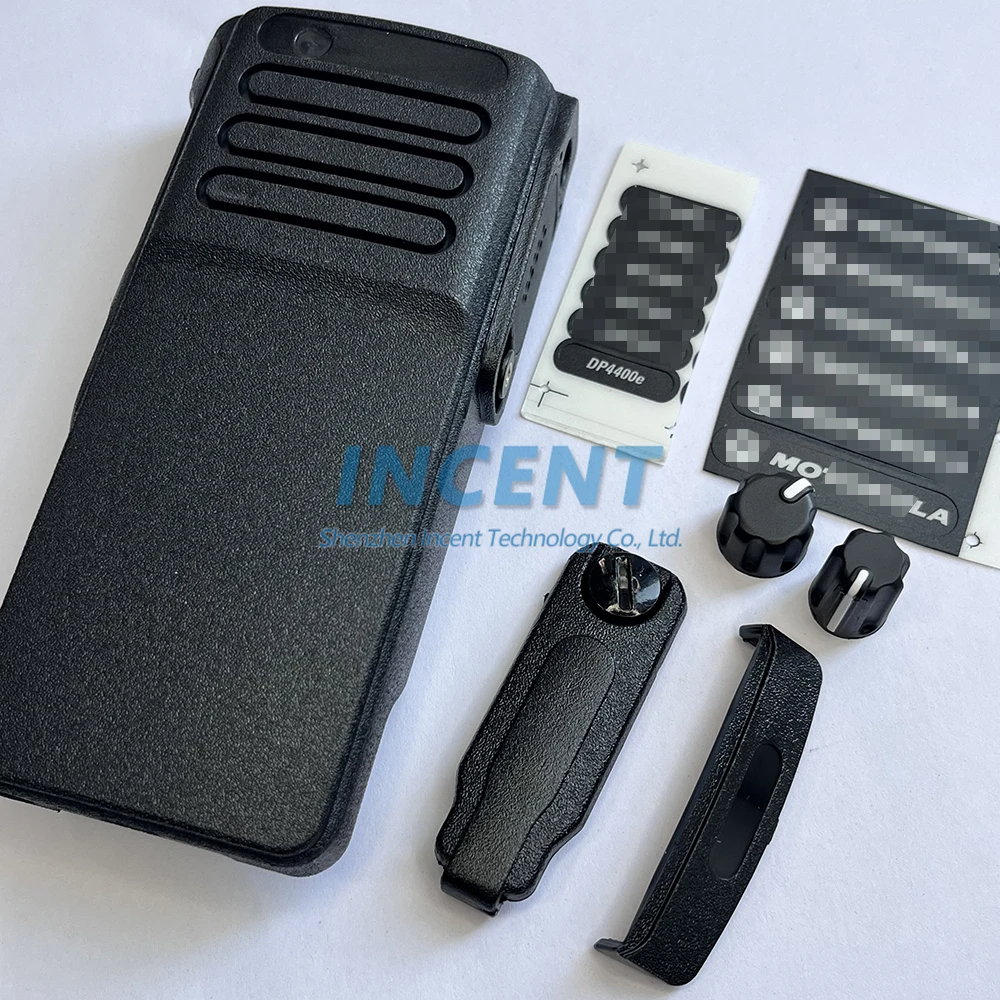   VOIONAIR 모토로라 라디오용 워키토키 교체 리퍼브 하우징 프론트 케이스, 스피커 및 FPC 플렉시블 케이블 포함, DP4400e, 1 세트 