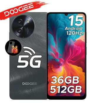 Doogee Note59 Pro + 5g Smartphone Android 15 6.75 "120Hz Telefono cellulare 12Gb Ram 512Gb Rom 6250Mah Batteria Versione globale Telefono NFC