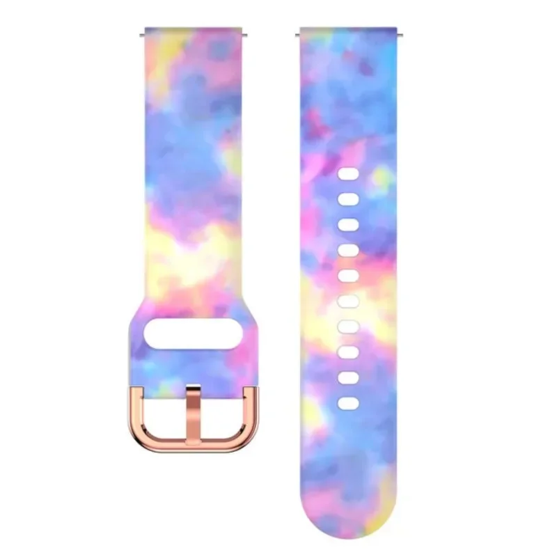 Women's Printed Silicone Sport Band - Stylish 20mm-22mm Wristband Bracelet