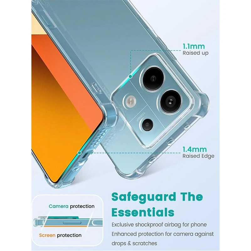 Luxury Clear Shockproof Phone Case - Elegant Protective Back Cover