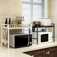 Étagères de rangement de cuisine de grande capacité, doublure de proximité de plat multicouche, étagère pour four à micro-ondes, conception peu encombrante, évaluation fonctionnelle 1