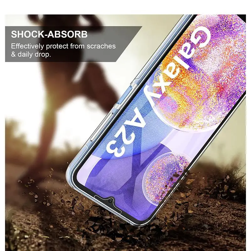 360 Full Body Front+Back Case For Samsung A23 A24 A25 A55 A54 A53 A52 A32 A33 A34 A14 A15 A05 A05S A12 A13 Clear PC Hard Cover — view 4