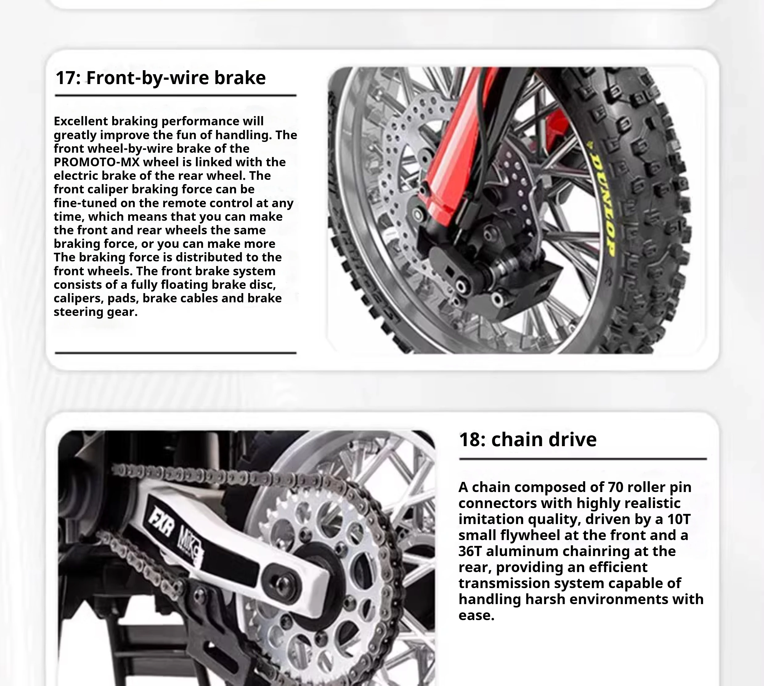 Coche modelo RC Losi 1/4 Promoto MX motocicleta de control remoto carreras todoterreno sin escobillas RTR