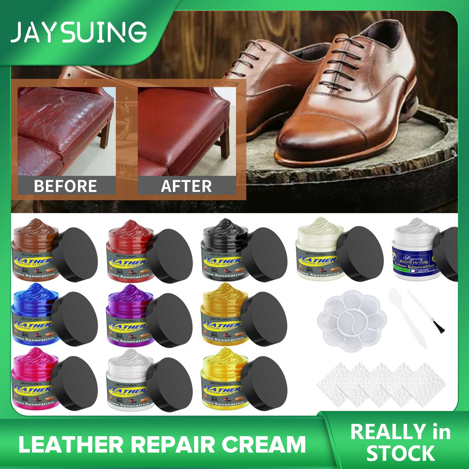 Mybeauty Faux Leather Repair Cream Paste Shine Polish Care for Car Seat Couches Shoes, Black