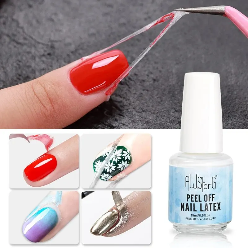 15ML Peel Off Latex Nail Polish Liquid Protect Anti-spill Fast Dry Odor-free Nail Edge Skin Care Protector For Art