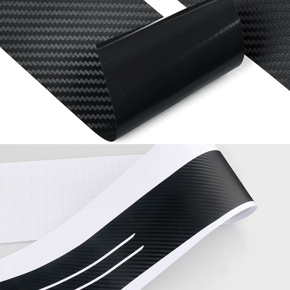 Carbon Fiber Car Trunk Tail Lip Guard Stickers