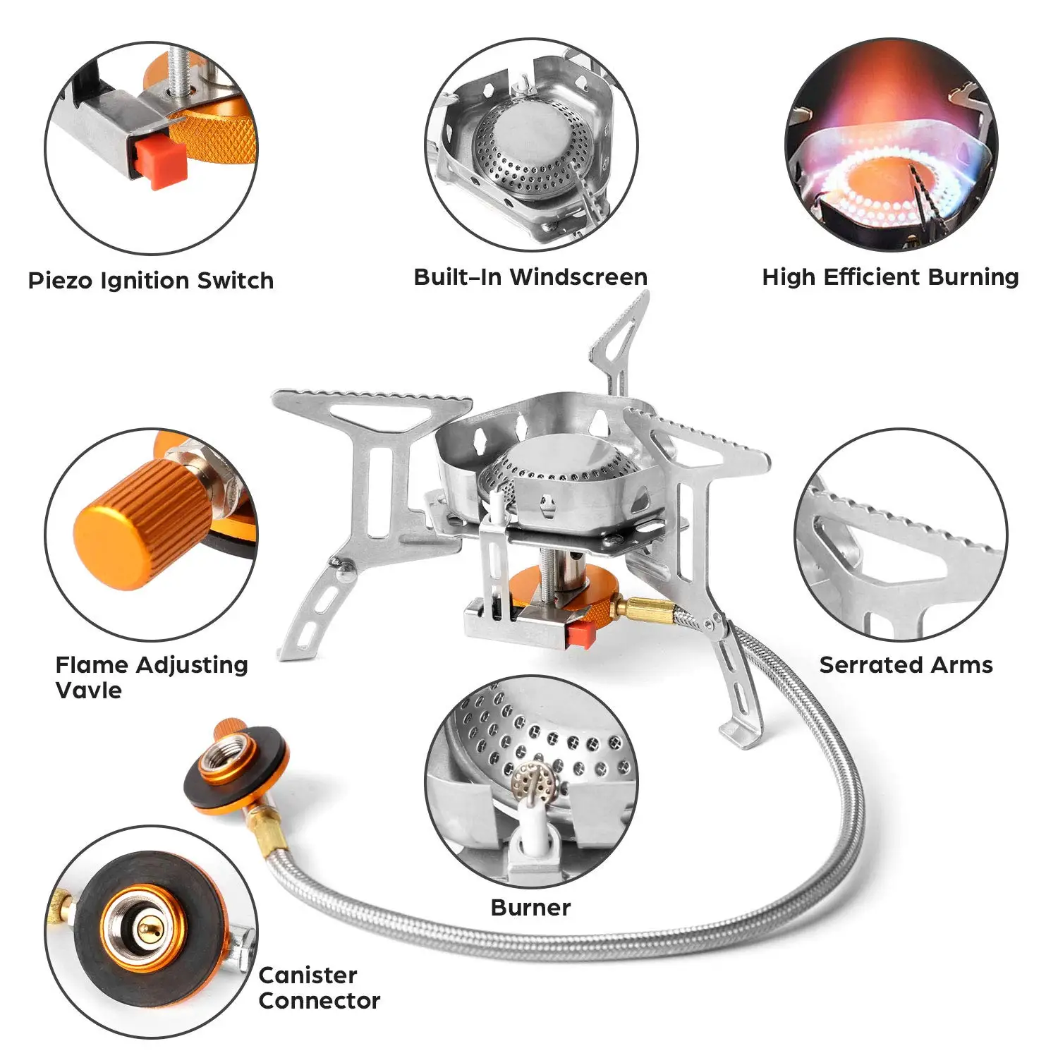 Outdoor Windproof Gas Stove 3