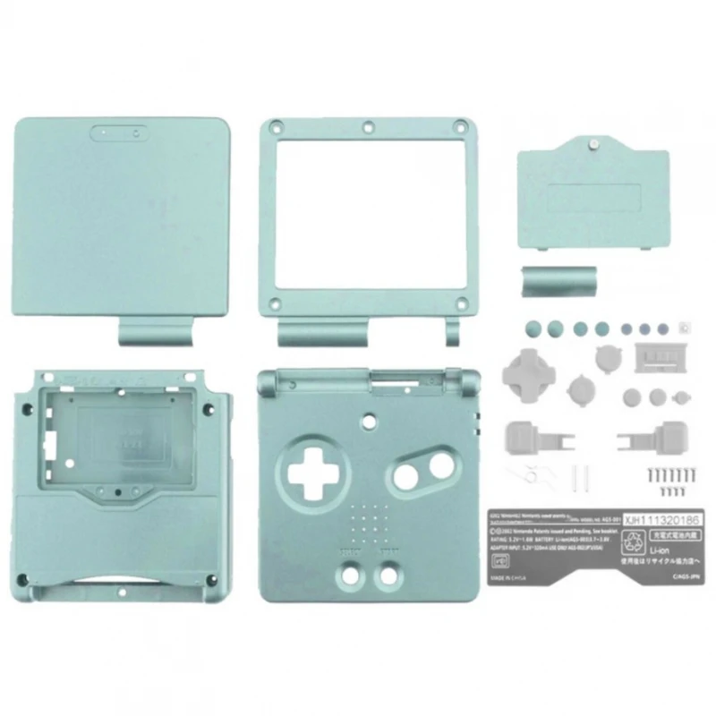 Nintendo Game Boy Advance Sp Gba Sp Sostituzione Turchese Blu # Nintendo Game Boy Advance Sp (Ags-001, Ags-101) Copertura Completa