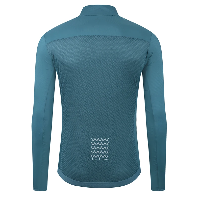 YKYW Men Windproof Waterproof Long Sleeve Cycling Jacket YKK Double Zipper Breathable MTB Bike Clothing Tops Pro Team Jersey