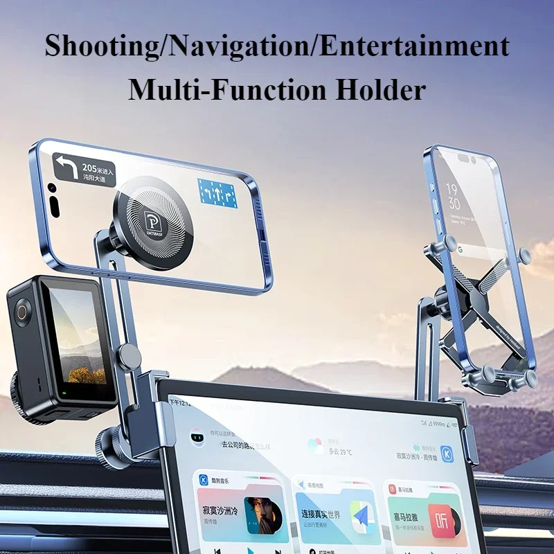 Hipacool Dual-Position Autobildschirm Telefonhalter Halterung Metall 360° °   Verstellbarer Ständer für Tesla Model 3 Highland Y Autozubehör