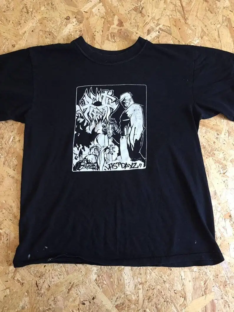 Death Minion Last Dayz Album Hardcore Atebread, Camicia Ristampata Te3453 Maniche Lunghe