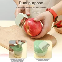 1pc 4 In 1 Vegetable Chopper Handheld Electric Vegetable Cutter Set Portable Wireless Garlic Mud Masher Garlic Press And Slicer 2