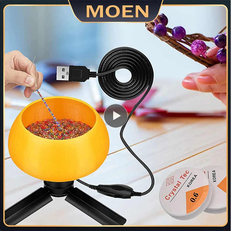 Automatic Bead Spinner Electric Beading Bowl Spinner Adjustable Direction Spinning  Bead Loader for DIY Bracelet Jewelry Necklace - AliExpress