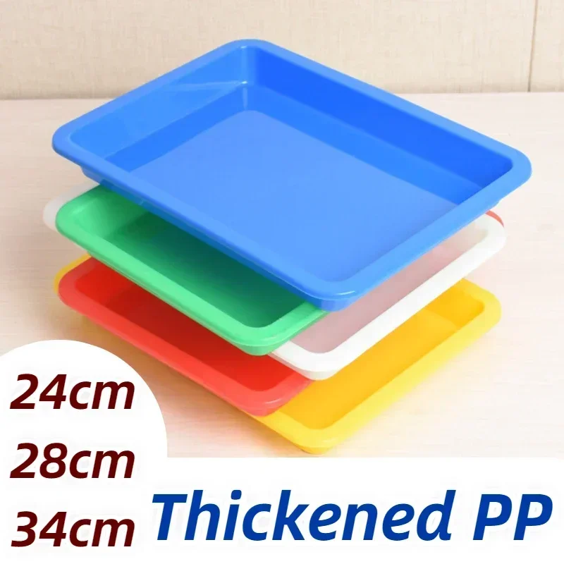 

Square Tray Rack Snack Storage Plastic Bathroom Serving Bread Tea Plate Kitchen Cosmetics Trays Organizer Dish Breakfast