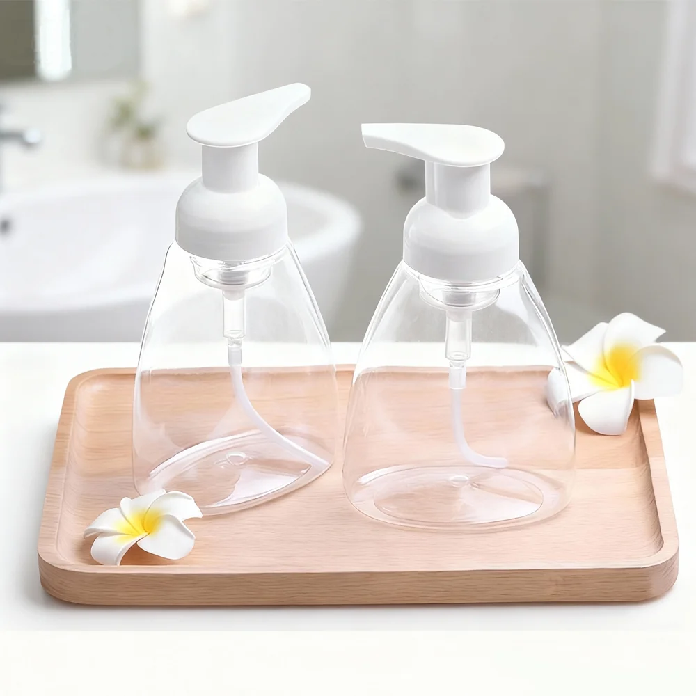 ขวดปั๊มพลาสติกสำหรับใส่สบู่เหลว 300 มล. สำหรับเจลล้างมือ แชมพู แบบเติมได้ เหมาะสำหรับการเดินทาง ใช้ในครัว ห้องน้ำ 1