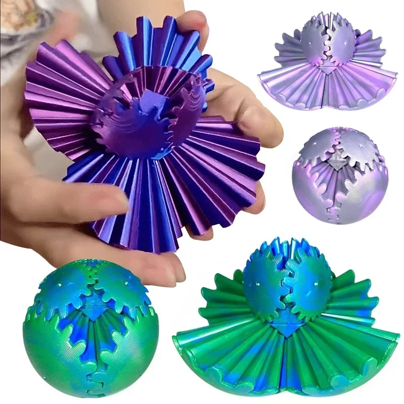 Gear Ball 3D Printed Fidget Toys Spin Ball or Cube Stress Relief Desk Toy Anxiety Relax Activity For Adults Kids Gifts Hot