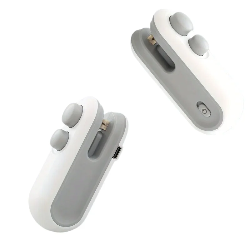 USB Rechargeable 2-in-1 Snack Bag Sealer & Cutter - Mini Heat Sealing Machine with Blade for Food Freshness Preservation