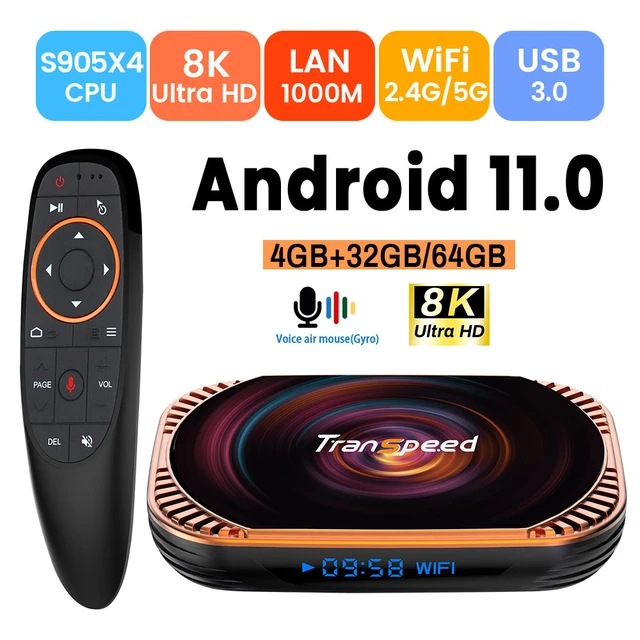 Amlogic S905X4 Android 11.0 TV Box 4GB 128GB 1000M Dual Wifi 4K 60fps AV1  Google Player  Media Player 32GB 64GB