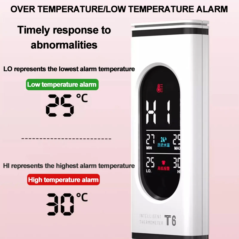 Fish Tank Electronic Thermometer High-precision Digital Display Aquarium Temperature Measuring Water Temperature Inside The Tank