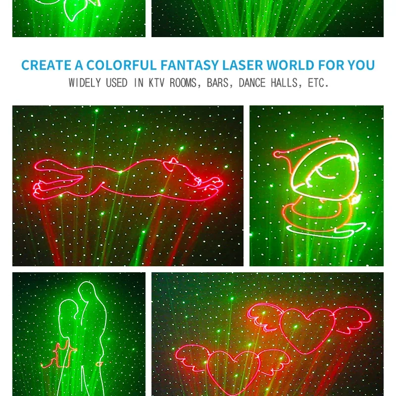 3D Full Color Animation Laser Projection Light Christmas Bar KtV Beam Animation Stage DJ Disc Laser Light