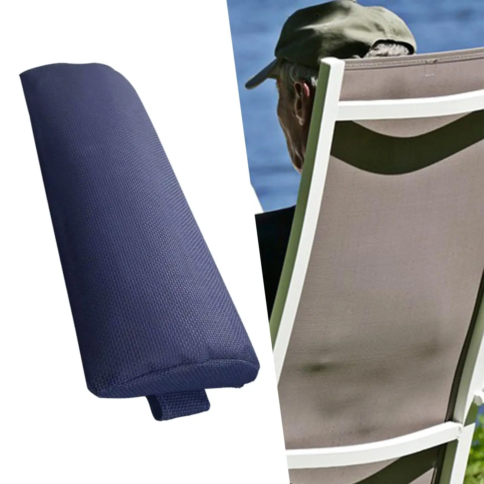Soft Head Cushion Pillow Breathable with Strap Adjustable Pad for Folding recliner Outdoor Headrest 2