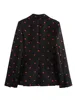 2024 Autumn and Winter New Arrivals Women's Fashion Versatile Strawberry Pattern Printed Single Button Casual Suit Jacket 2
