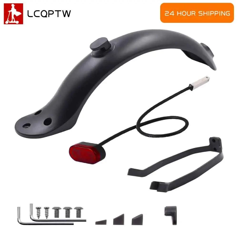 Rear Wheel Fender with Taillight & Hook - Enhanced Mudguard Wing with License Plate Holder and Fender Support