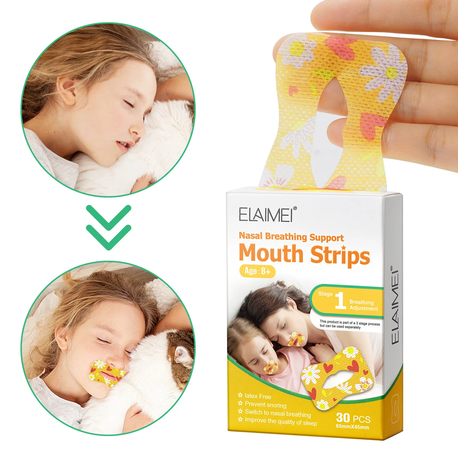 3 Stages Kids Mouth Closure Strips Adult Sleeping Anti-snoring Sticker Kids Anti Snore Patches Adult Mouth Closure Tape