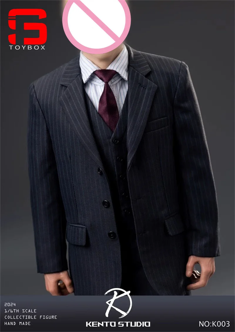 Kento Studio k003 1/6 Scale Striped Waistcoat Suit Clothes