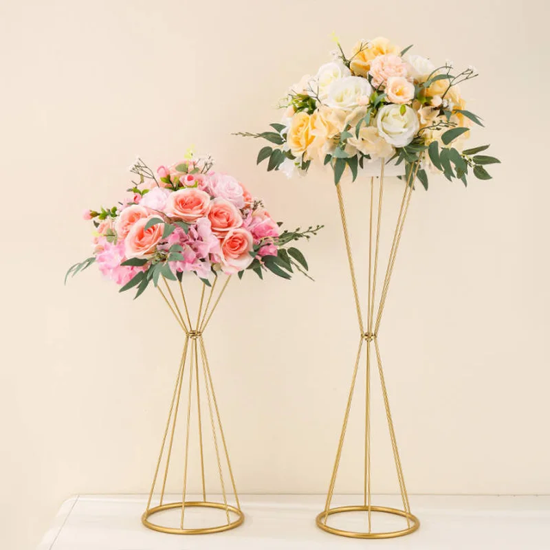 Description Picture 6 of item1PC Metal Stage Flower Rack Table Ornament Wedding Flower Stands Decor Flower Vases Flower Arrangement Creative DIY Road Lead